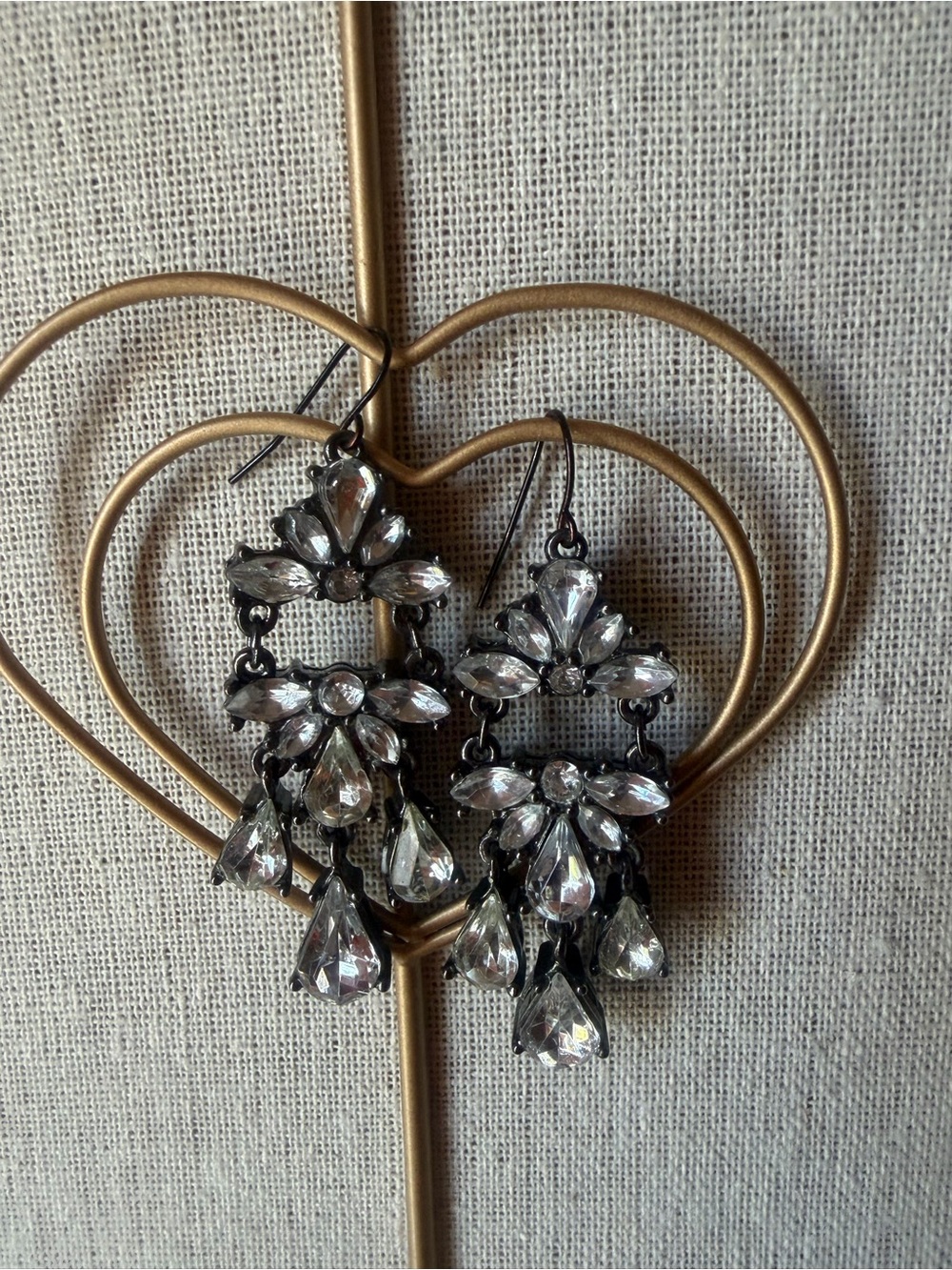 Clear Crystal Drop Chandelier Earrings - Women Jewelry